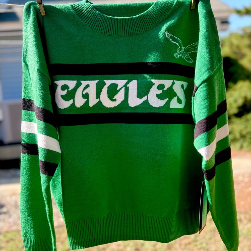 Philadelphia Eagles Kelly green NFL brand sweater